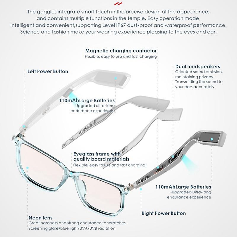 H2-c Smart Bluetooth Glasses Sports Myopia Sunglasses Call