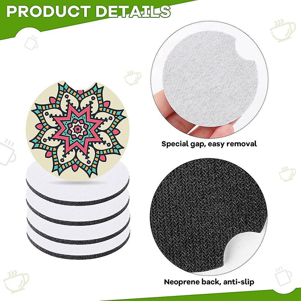 36 Pieces Sublimation Blanks Coaster 6.5 Inches White Blank Neoprene