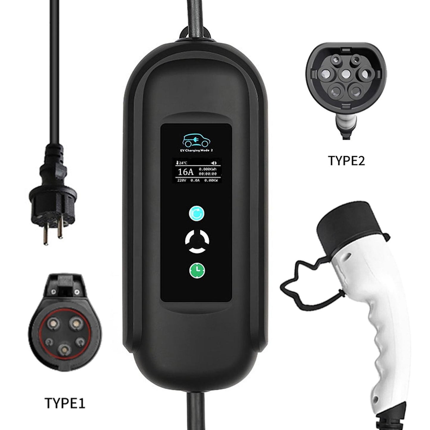 Ev Charger Cable Iec62196 Type 2 Portable Charger for All Ev Cars