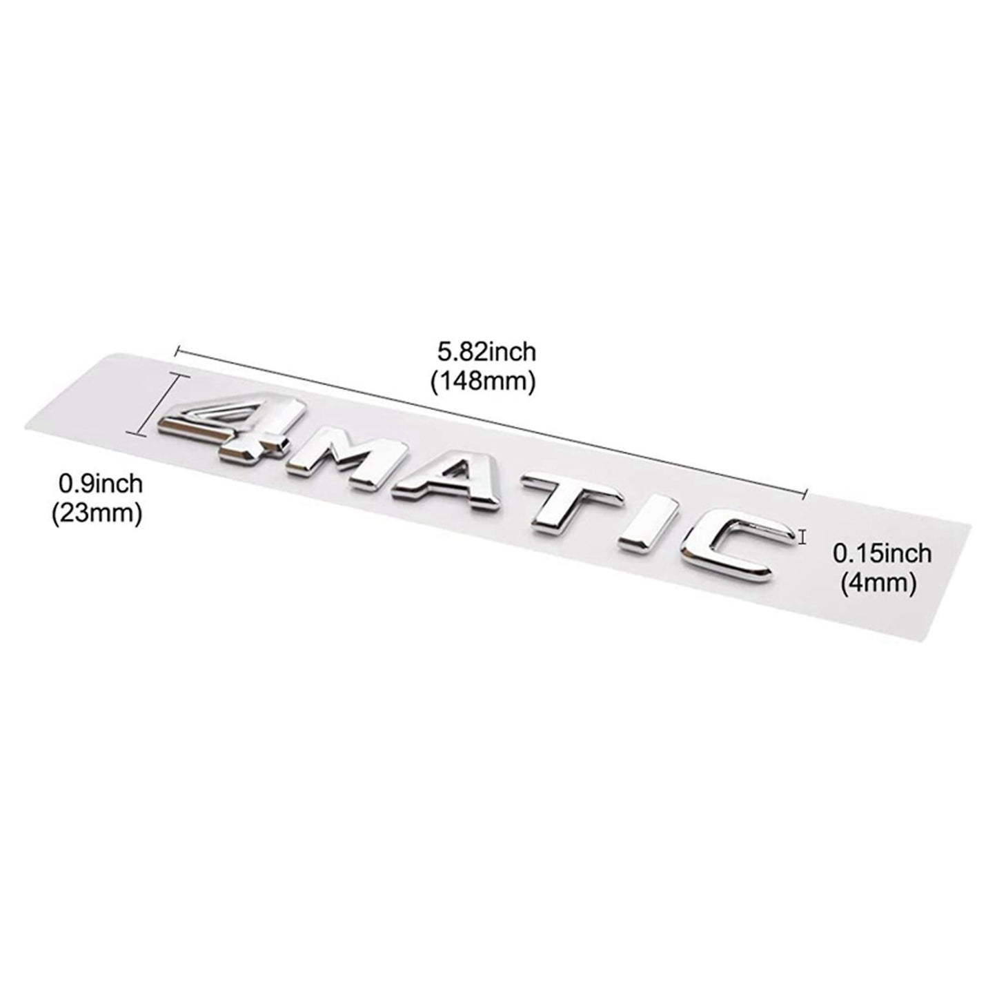 Silver Auto Trunk Door Bumper Badge Decal Emblem for Mercedes-benz
