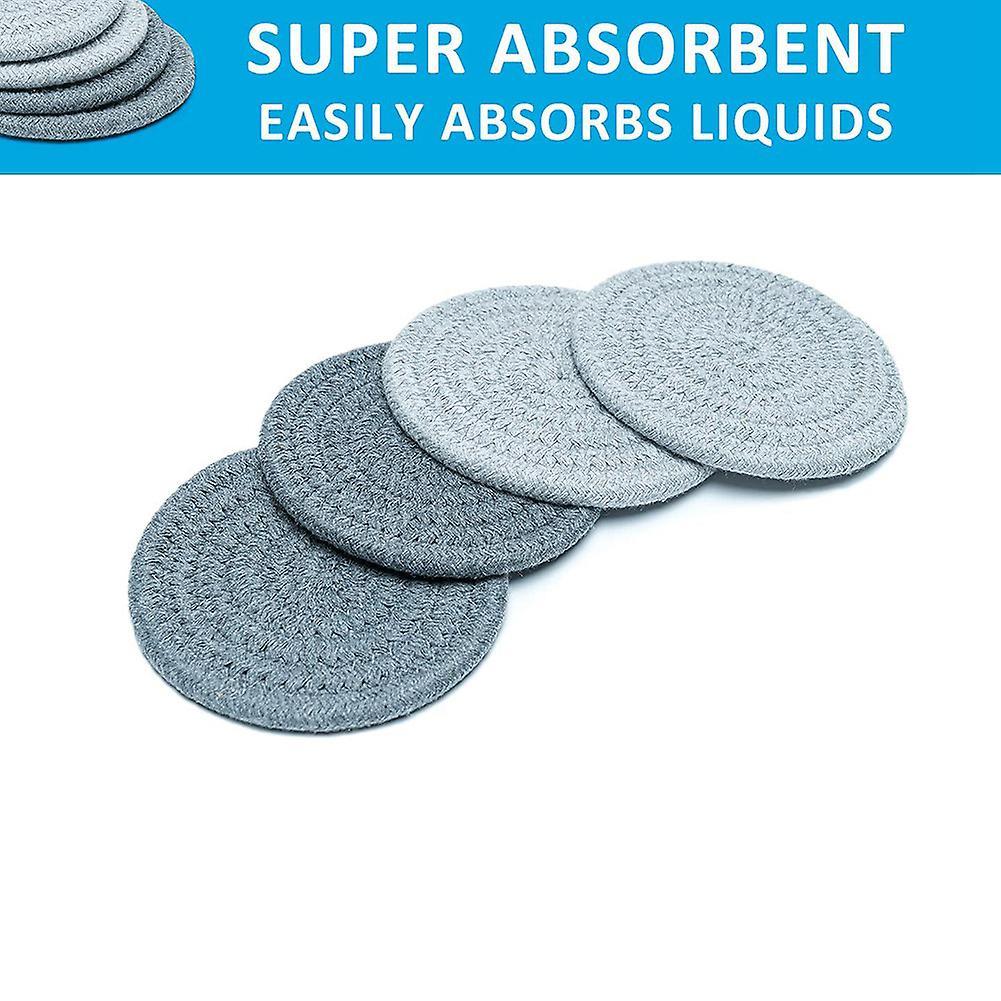 Drink Coaster Absorbent Woven Coaster Set Hand Woven Drink Coaster,b