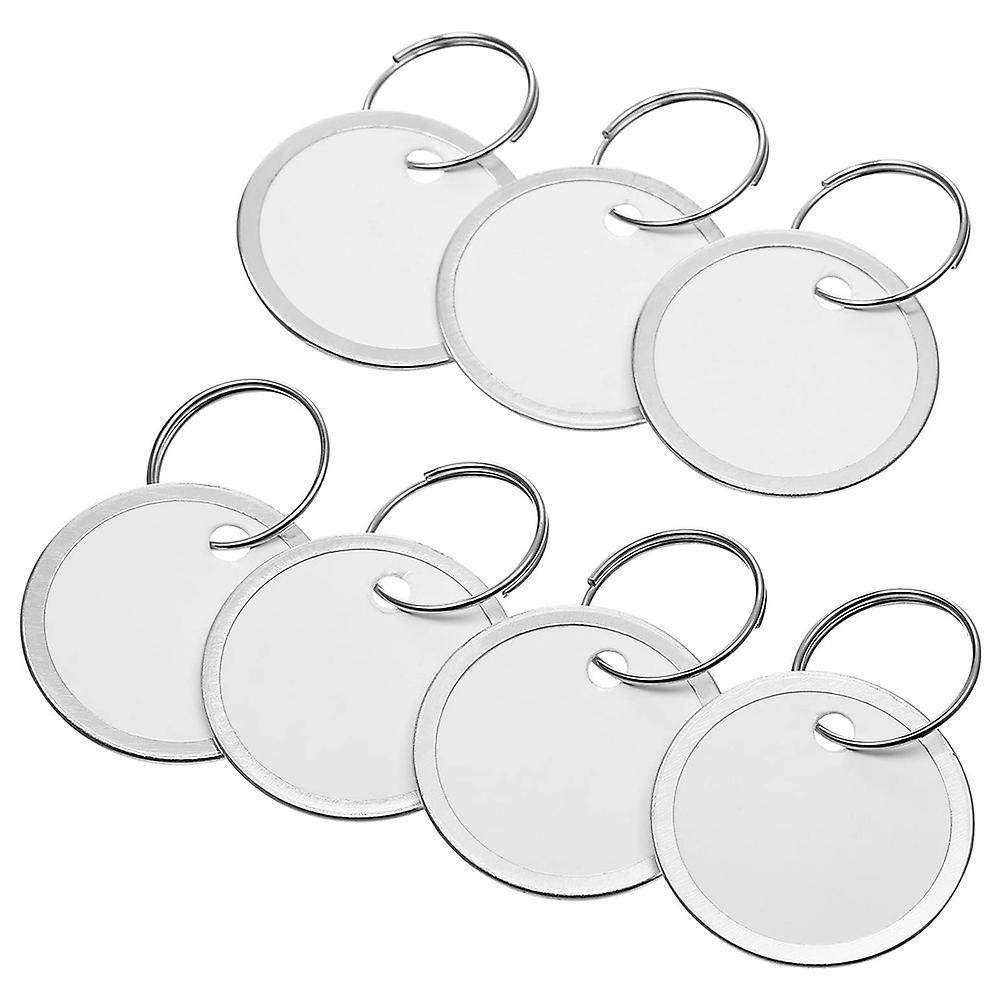 Metal Rim Tags Key Tags Round Paper Tags with Metal Rings(50pcs)