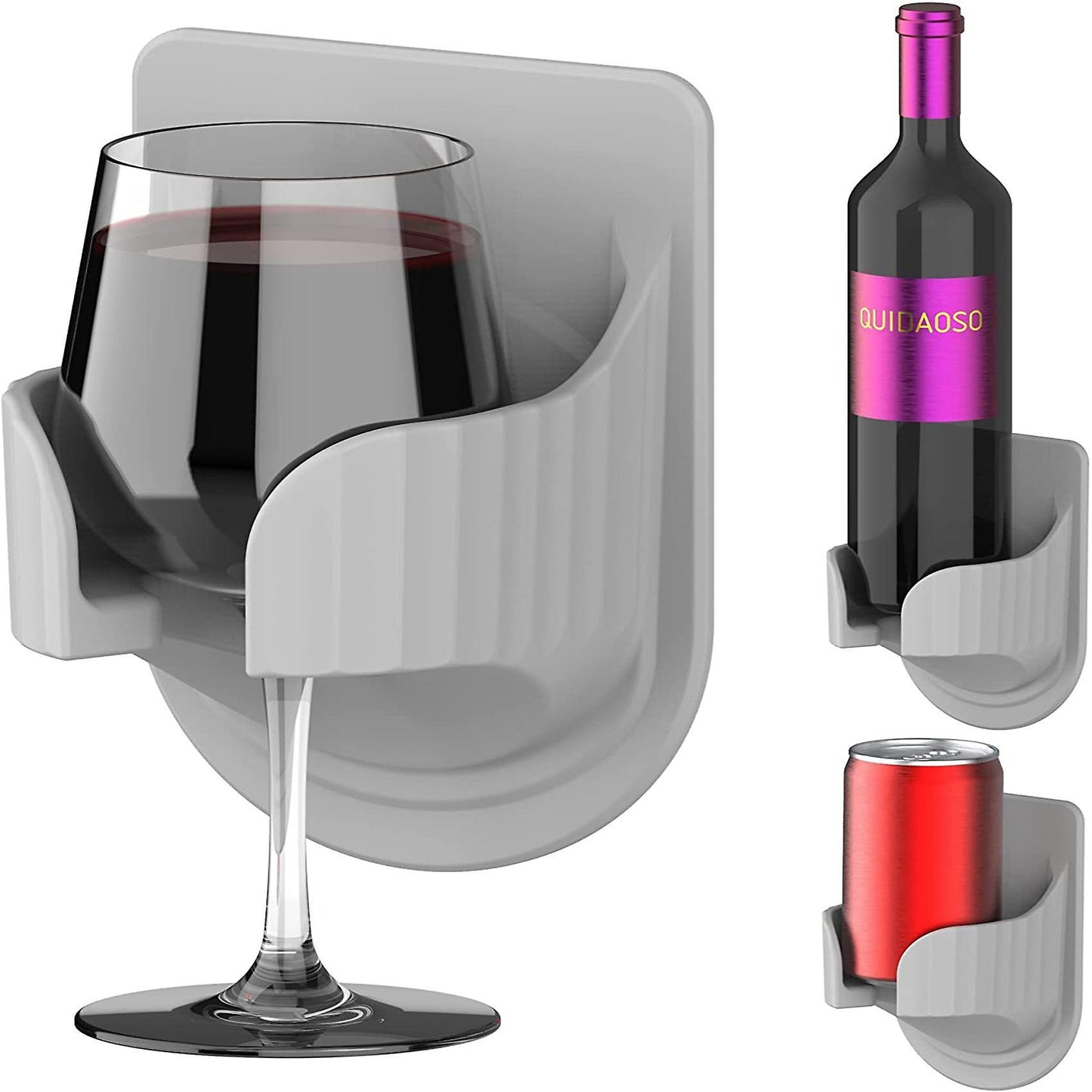 Shower Drink Holder,wine Glass/beer/can/bottle/beverage Holder Gray