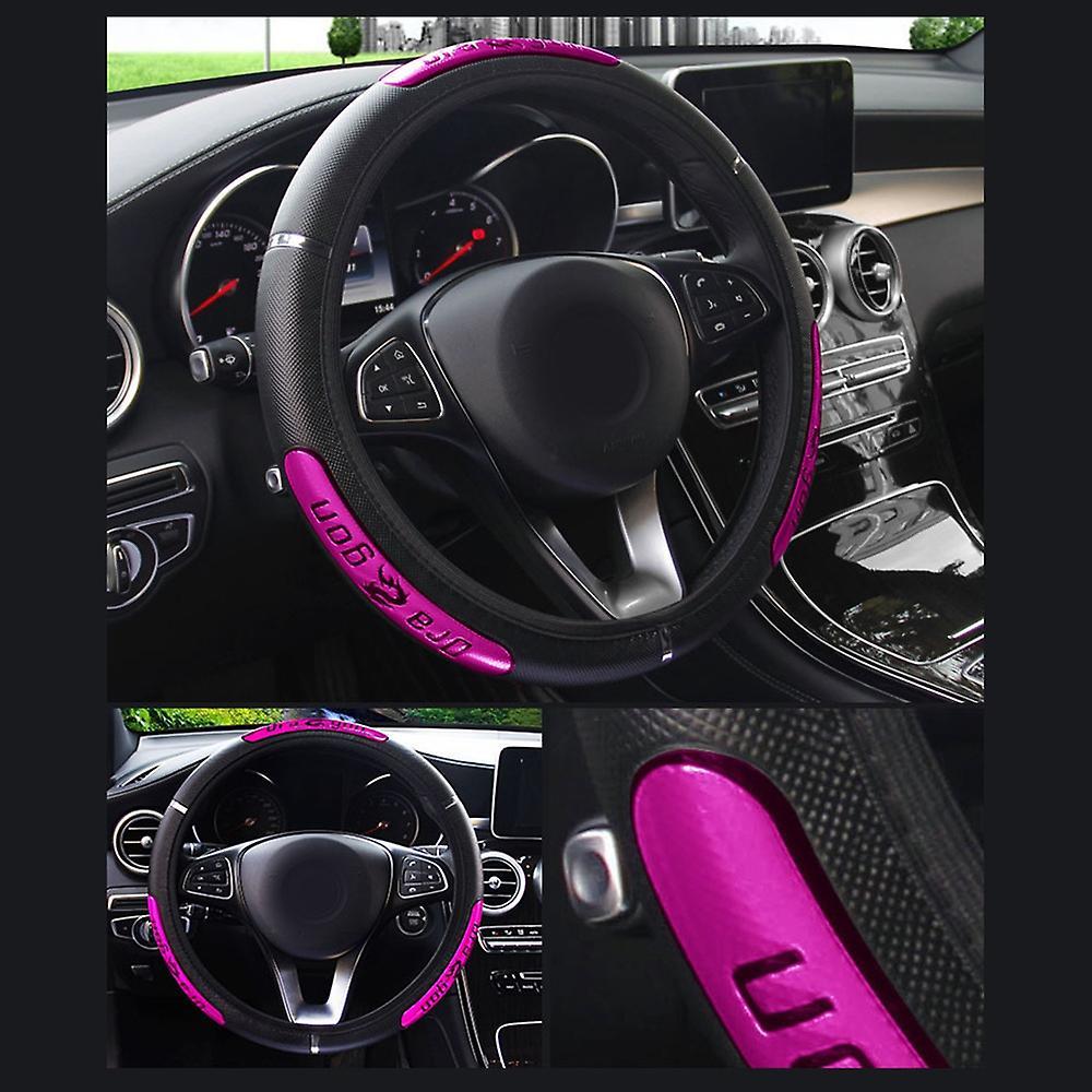 Car Steering Wheel Cover Suitable 37-38cm Auto Decoration Silver