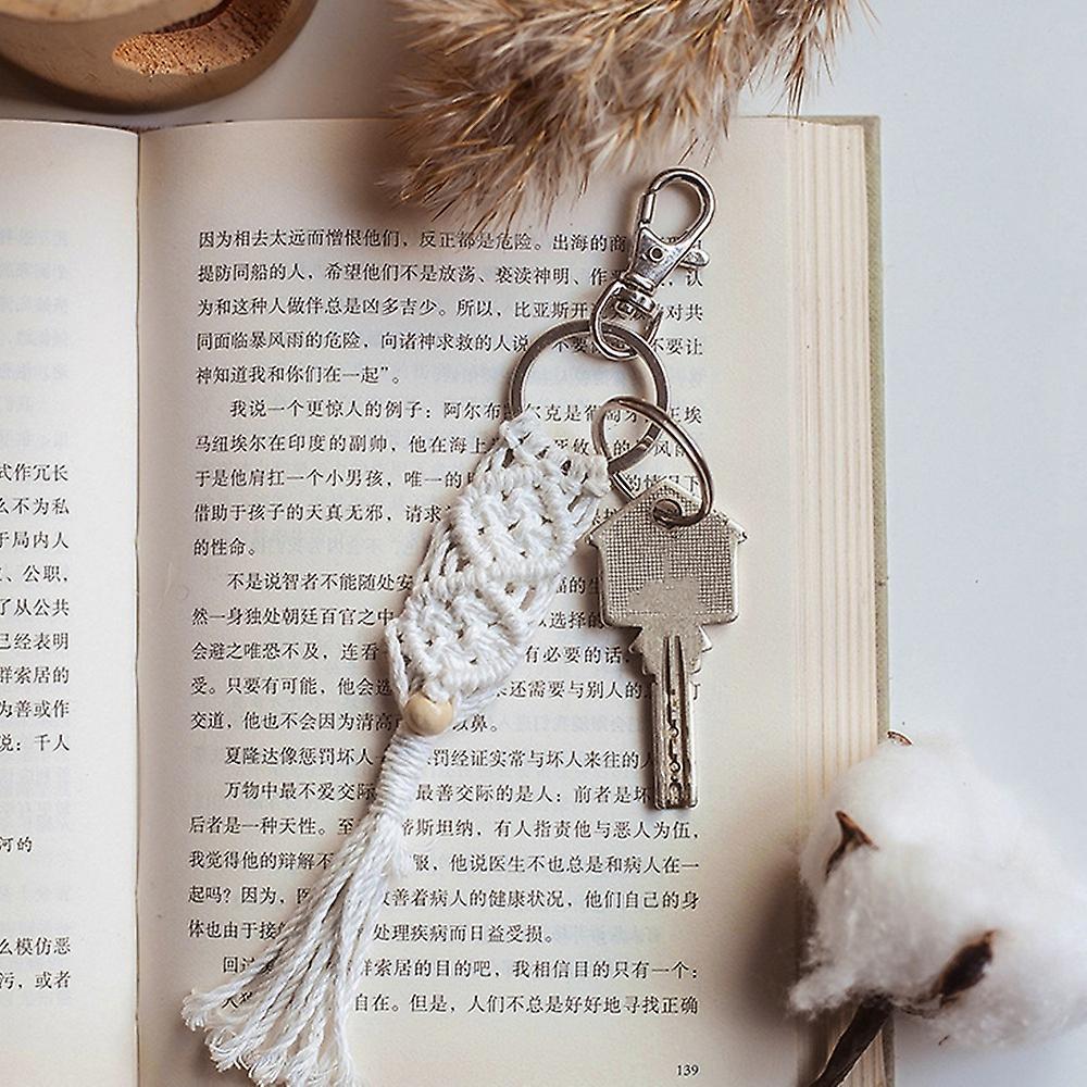 1 Pieces Mini Macrame Keychains Bag Charms with Tassels Handcrafted