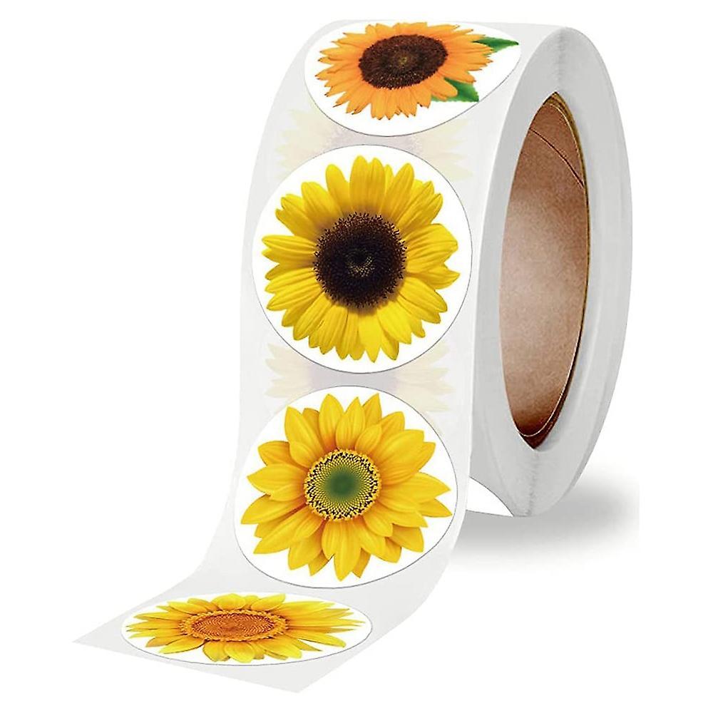 Sunflower Stickers, 1 Inch Self Sticker for Thanksgiving 8 Designs