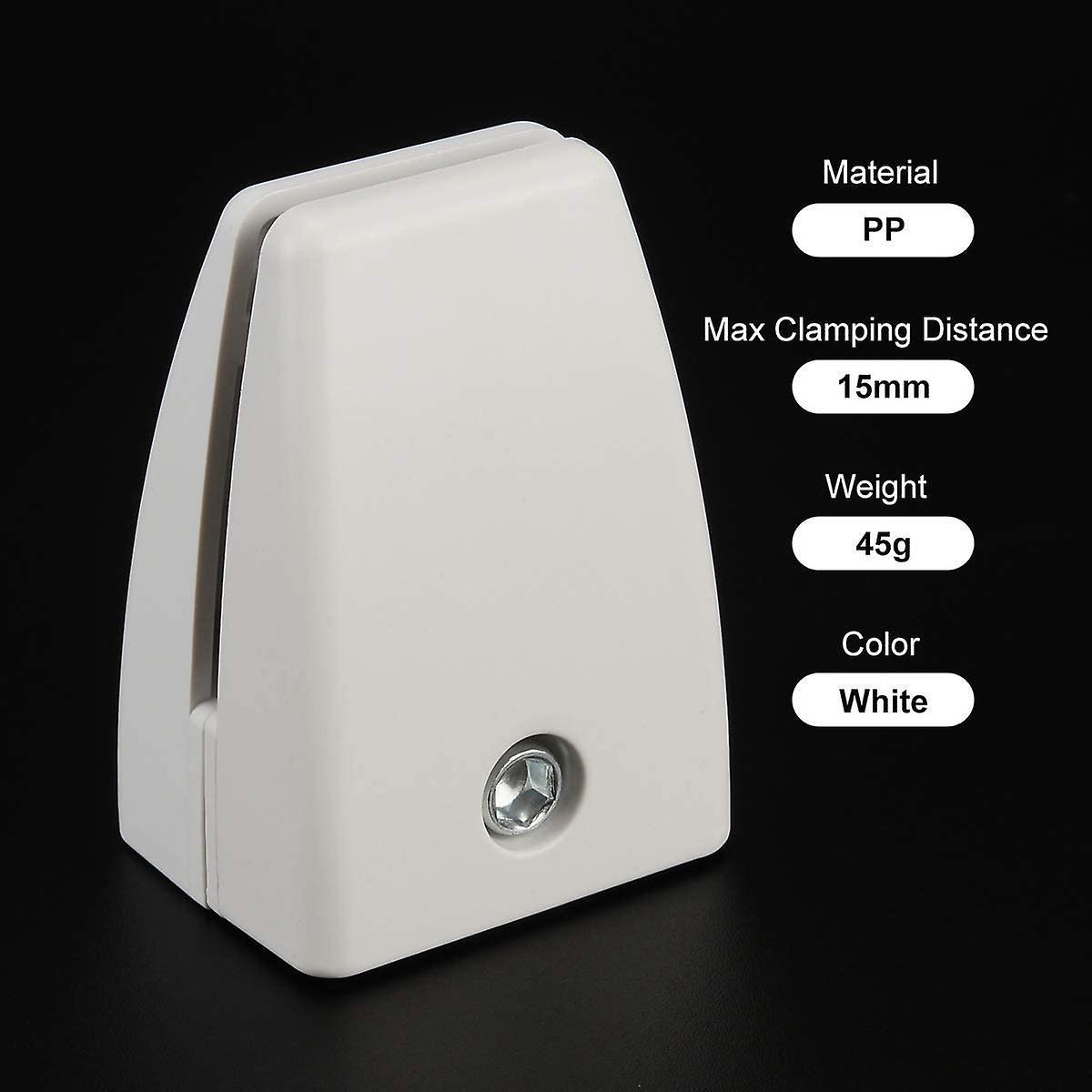 2 Pcs Abs Anti-sneeze Clip Office Desk Partition Support Frame(white)
