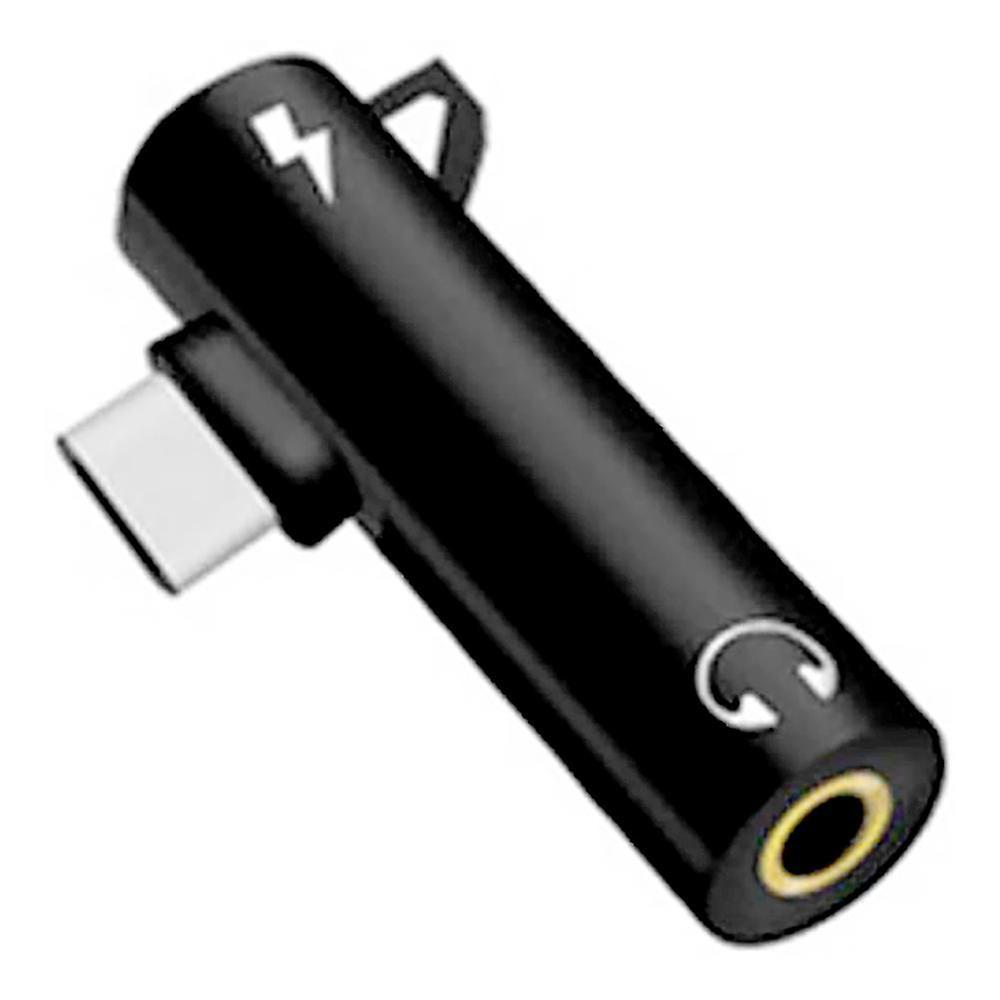 Type-c Audio Adapter 2-in-1 3.5mm Round Hole Earphone Converter