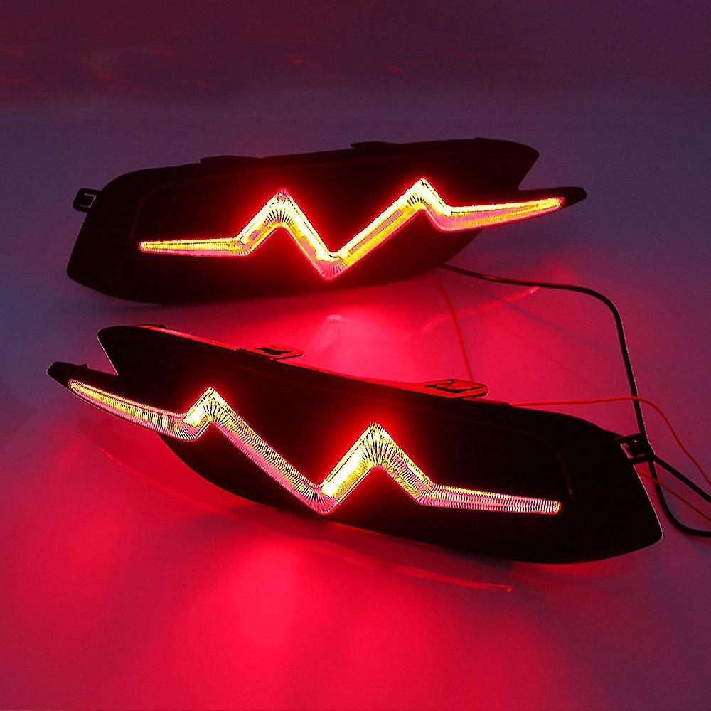 1pair Car Rear Fog Light Led Turn Signal Lights for Honda Civic 10th