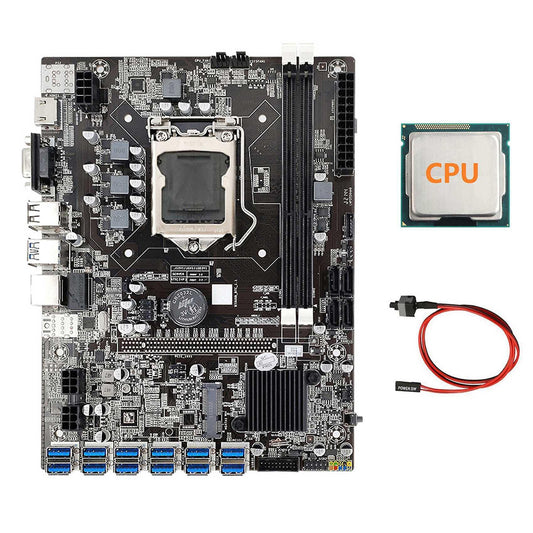 B75 Eth Mining Motherboard with Switch Cable Btc Miner Motherboard