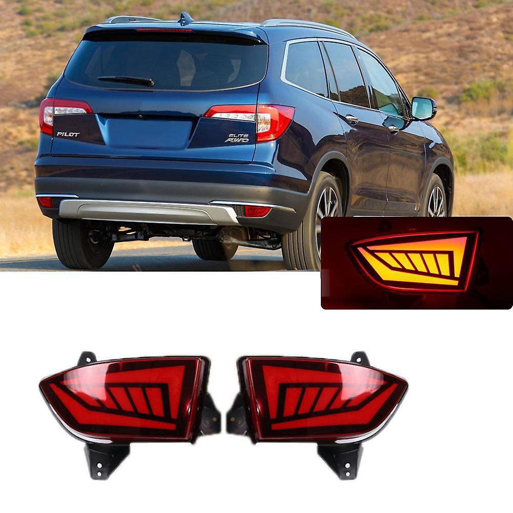 1 Pair Led Rear Bumper Light Tail Turn Signal Warning Reflector Lamp