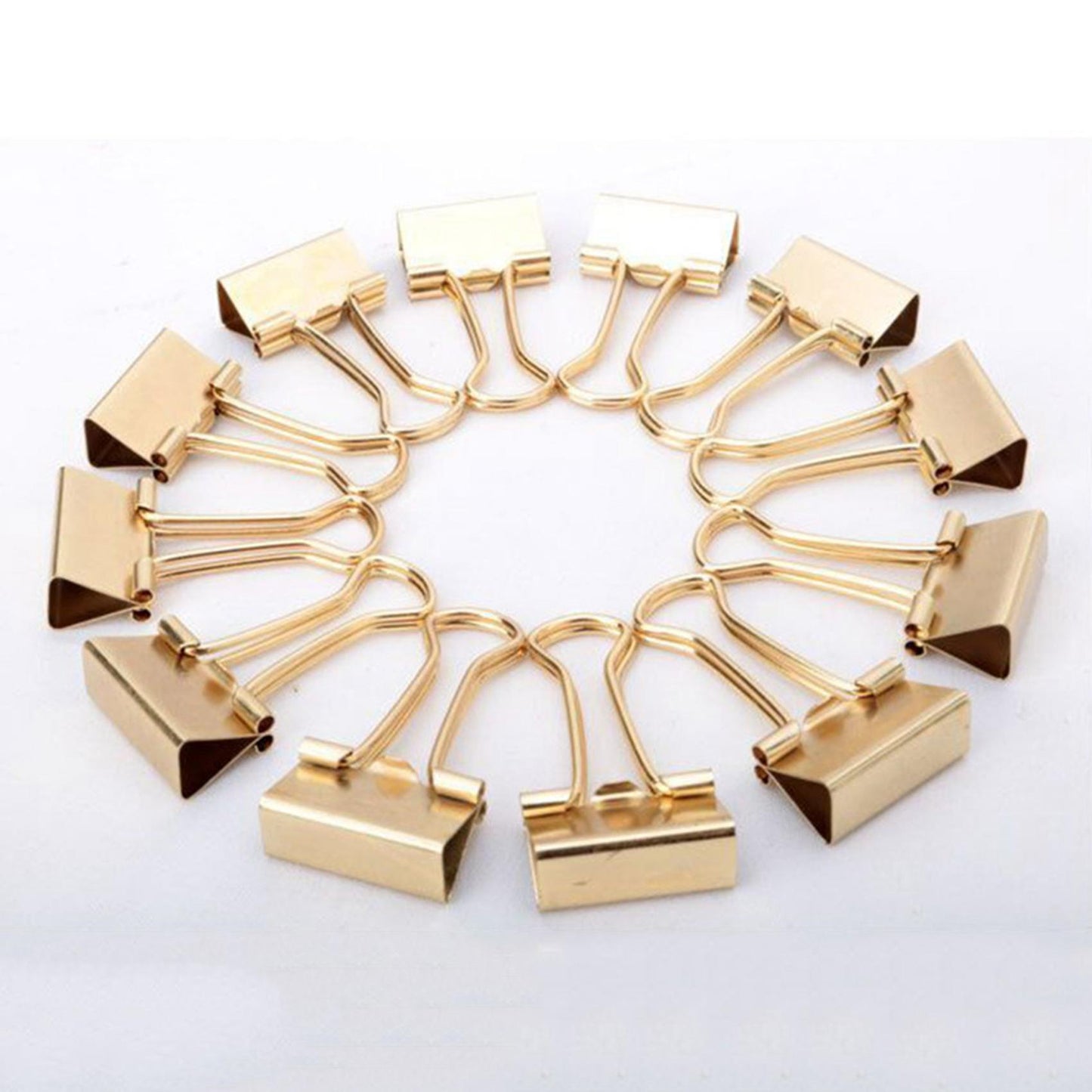 Gold Binder Clips Dovetail Metal Clip Storage Products Binder Clip