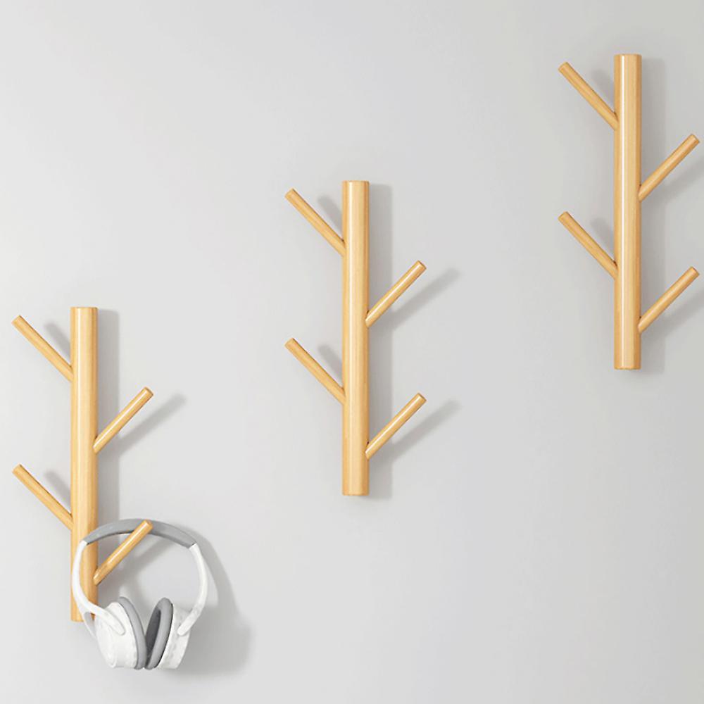 Hanging Coat Rack Modern Wall-mounted Vertical Wooden Hat Hooks A