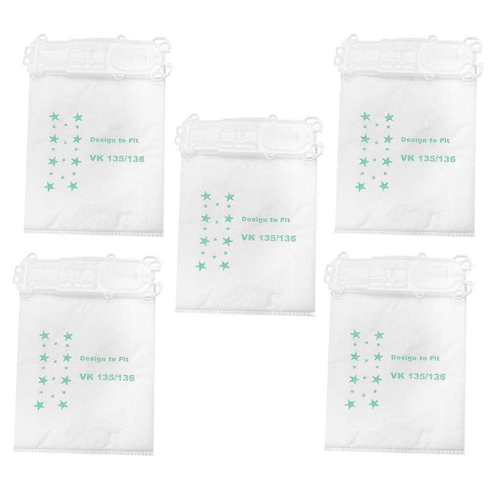5 Pcs Dust Bags for Vorwerk Vk135 Vk136 Fp135 Fp136 Vacuum Cleaner