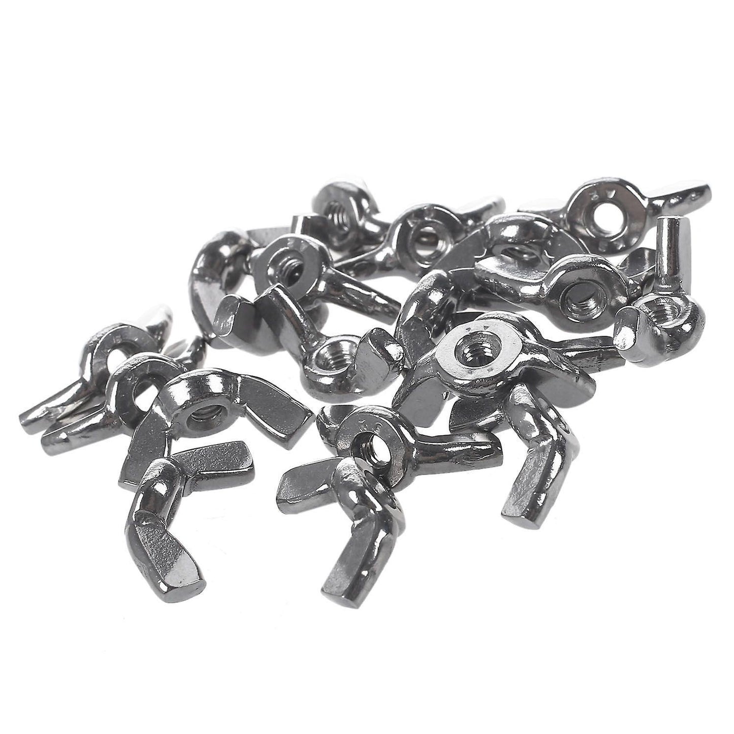 A2/70 (304) Stainless Steel Butterfly Nuts Silver, M3*0.5mm 20pcs