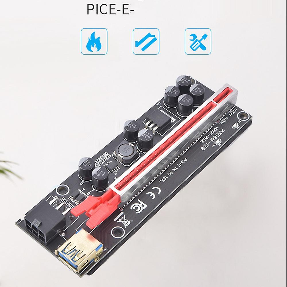 Ver009s-plus Pci-e 1x to 16x Riser Card, 8 Solid Capacitors