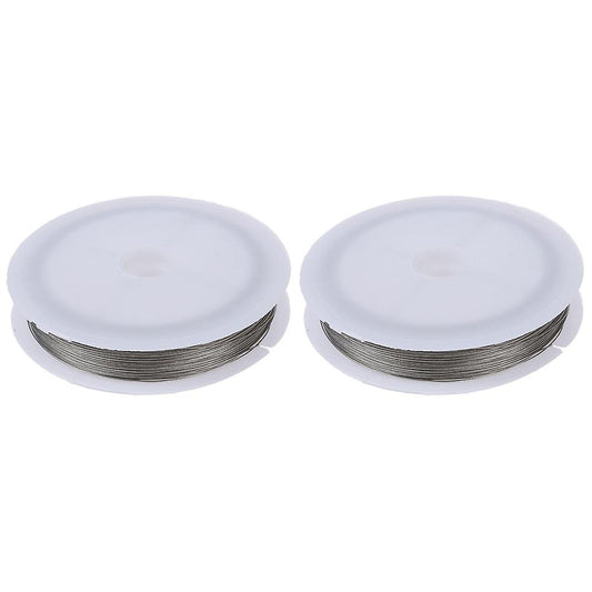 2x Tiger Tail Fil Pour Enfiler Des Perles - 90m / 0.38 Mm / D'argent