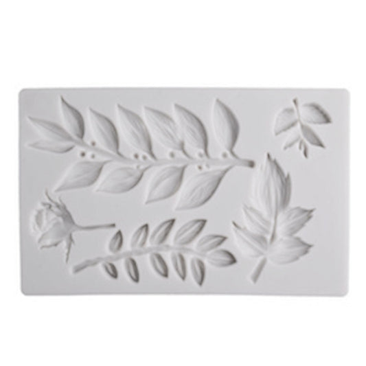 Rose Flower Leaf Vine Branch Silicone Mold Clay Fondant Mold