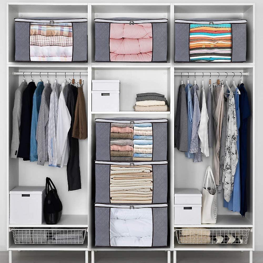 Clothing Storage Bag Large-capacity Foldable Bottom Container-3pcs