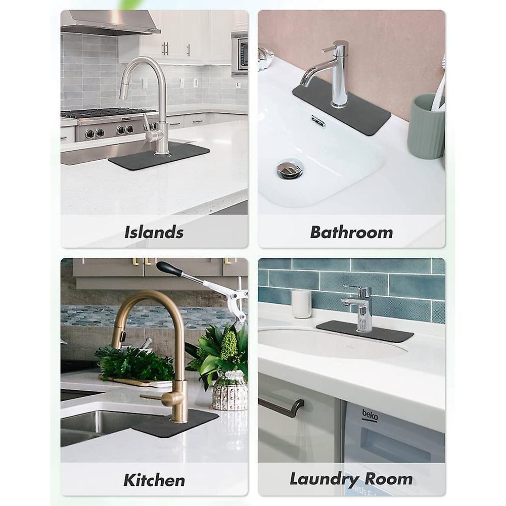 1pcs Splash Guard for Sink Faucet, Absorbent Fast Drying Mat