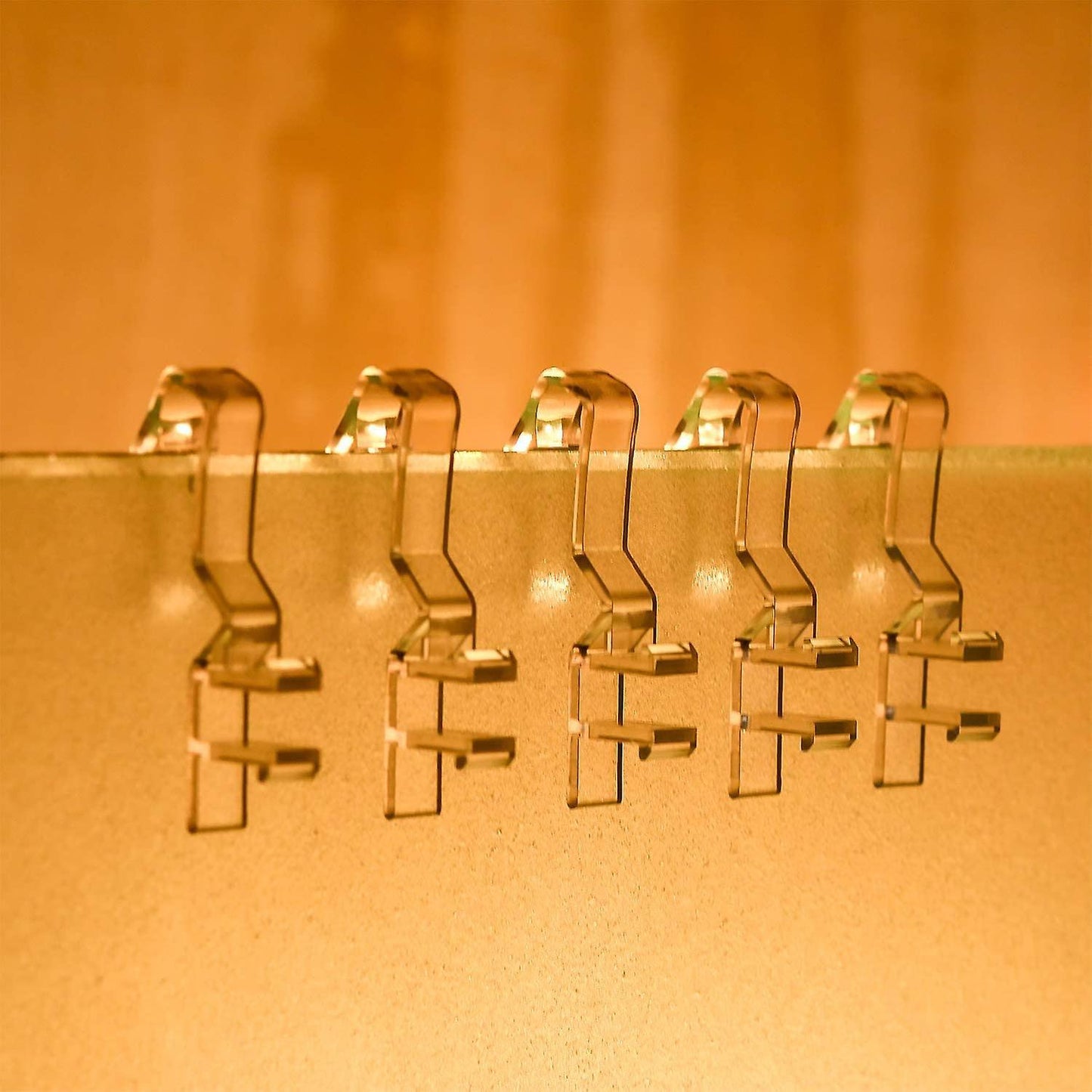 2.1 Inch Valance Clips Window Blind Clips Clear Plastic (20 Pieces)