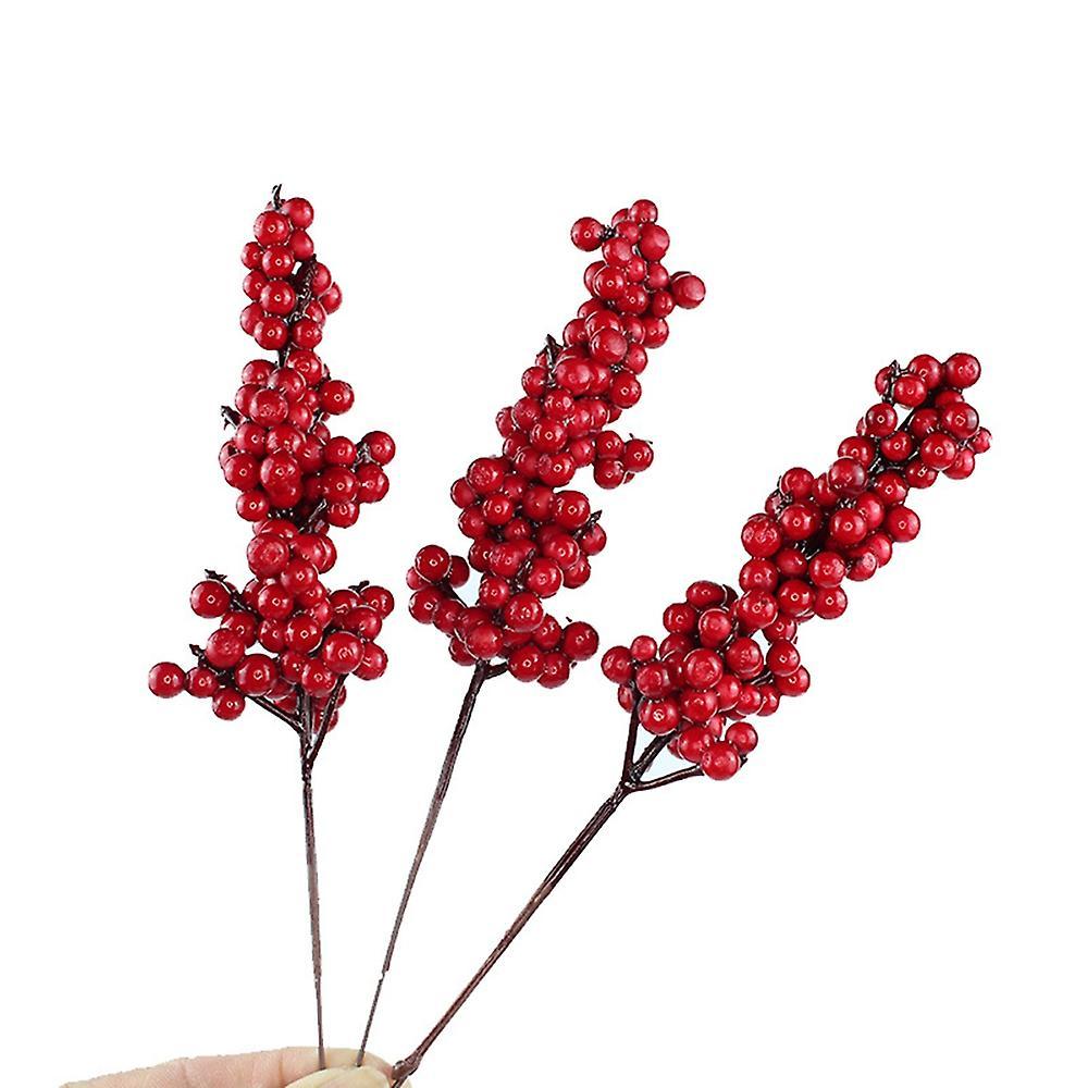 Red Artificial Berry Stems 8 Inch Red for Berry Floral Home Decor