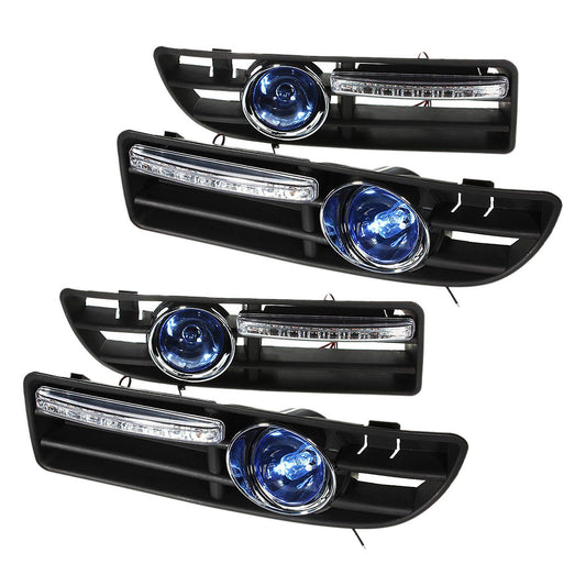 2pcs Car Led Fog Light Bumper Grille with Switch for Jetta Bora