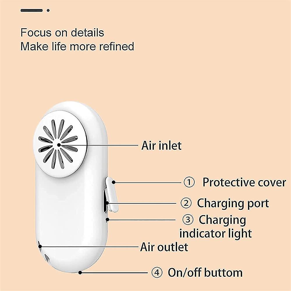 Air Purifier Mask Clip with Fan Breathe Cooler for Mask-black