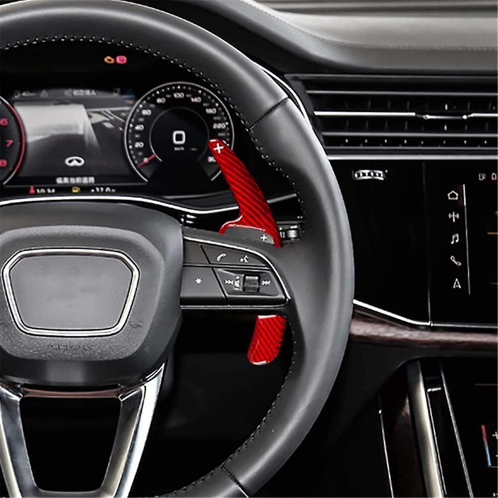 Car Carbon Fiber Steering Wheel Paddle Shift Extension Shifter,red