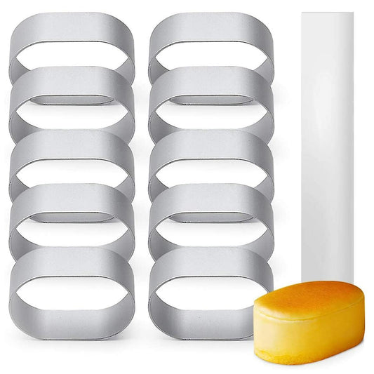 Oval Cheese Cake Rings Half-cooked Molds Cake Paper Side Liners