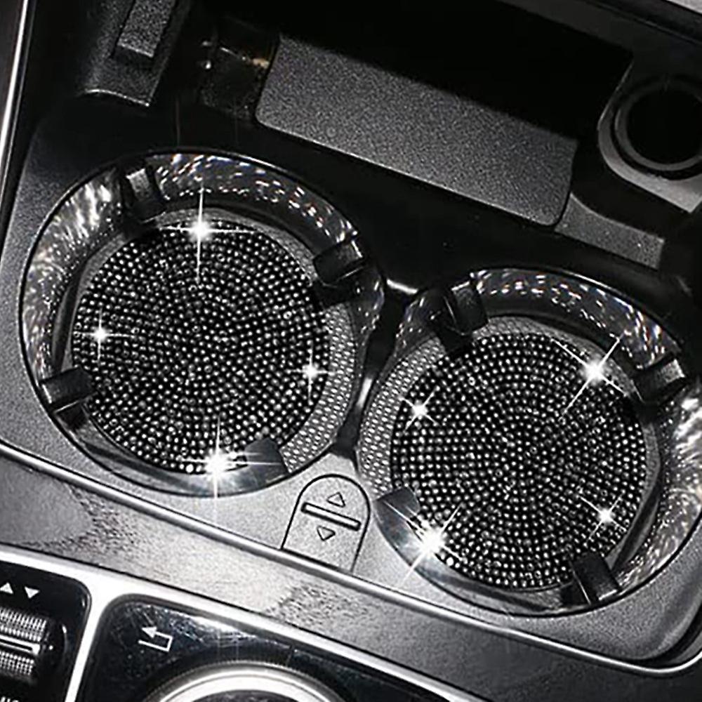 Car Cup Holder Coaster, Universal Vehicle Coasters Insert (black)