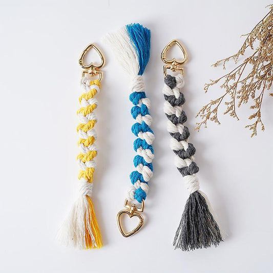 3pcs Tassel Keychains for Women Backpack Ornament Gift for Friends