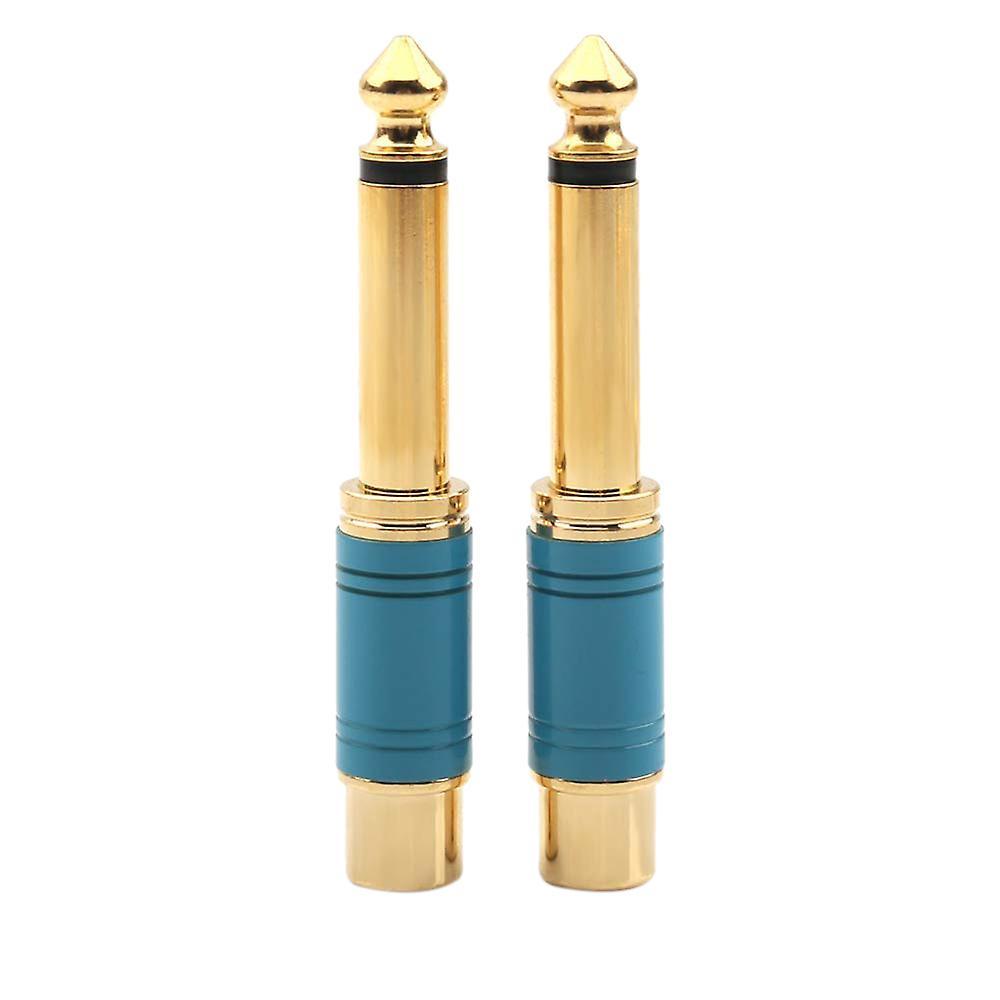 6.35mm Male Mono Ts to Rca Female Audio Conversion Plug (red 2 Pack)