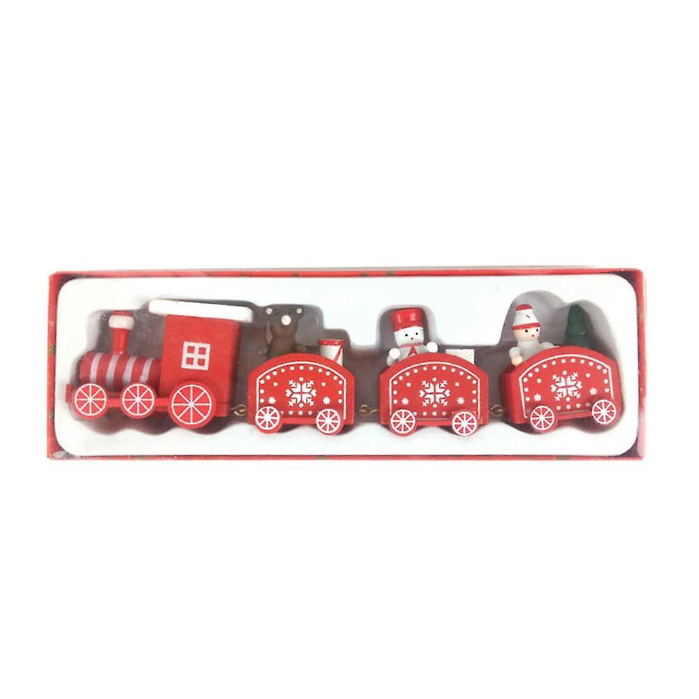 Wooden Train Ornament for Home Santa Claus Gift New Year Decor,d