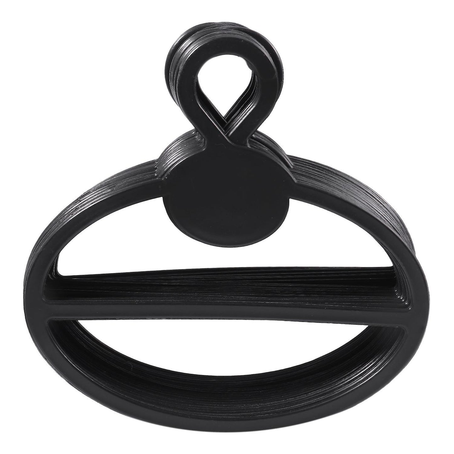 20x Scarf Shawl Oval Plastic Hangers Black 13.5cm12.5cm13.5cmx1.9cm