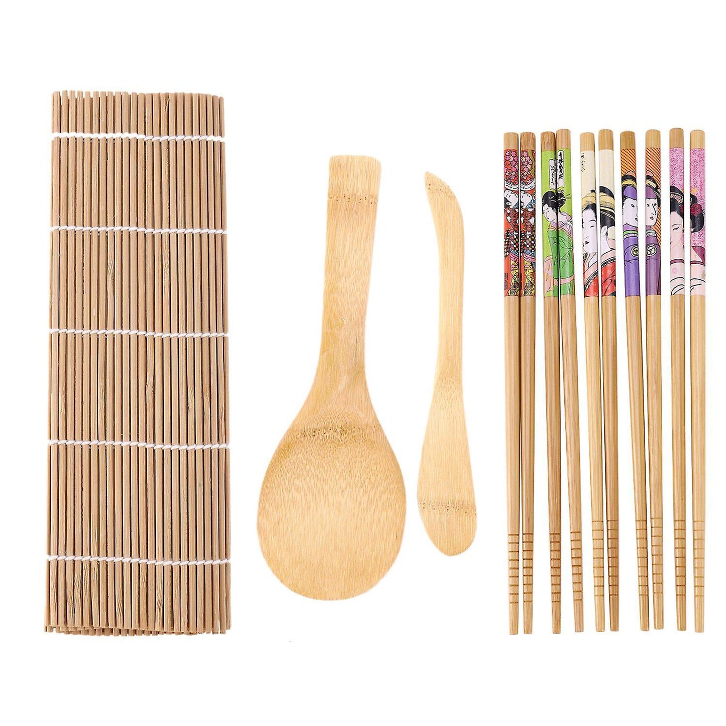 9pcs/set Diy Sushi Maker Set Rice Mold Kitchen Sushi Making Tool Kit