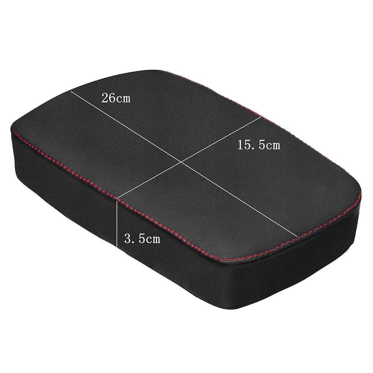 Car Pu Leather Central Armrest Box Cover Protection Gray Line