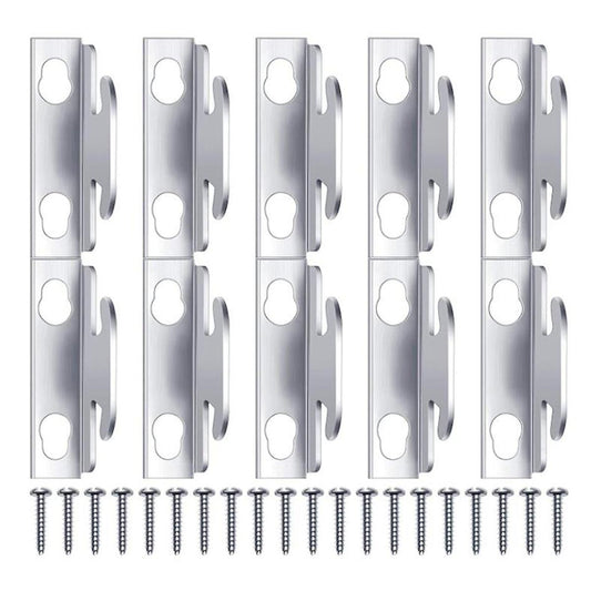 Curtain Rod Bracket,10 Pcs Curtain Hook Bracket Rod Kit with Screws