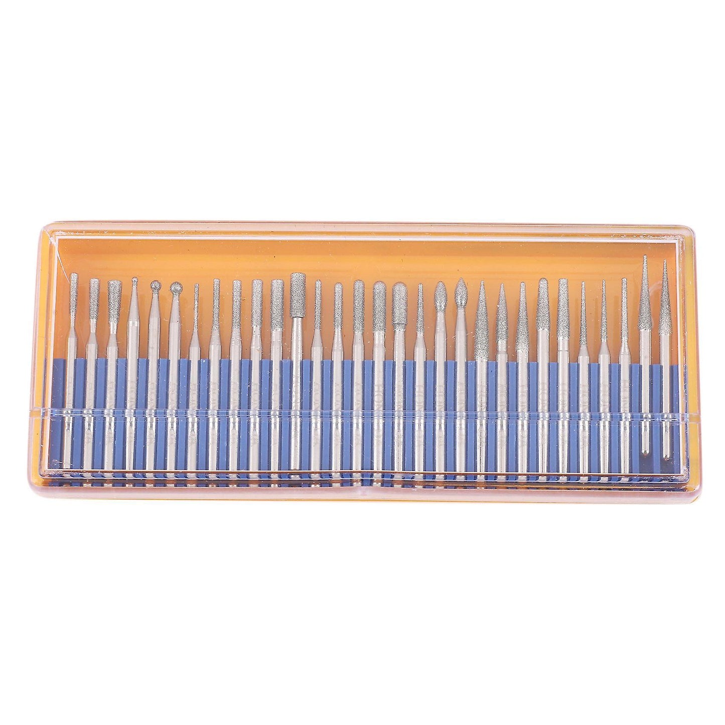 30 Pcs Diamond Grinding Head Set Coated Carving Burrs Rotary Tool