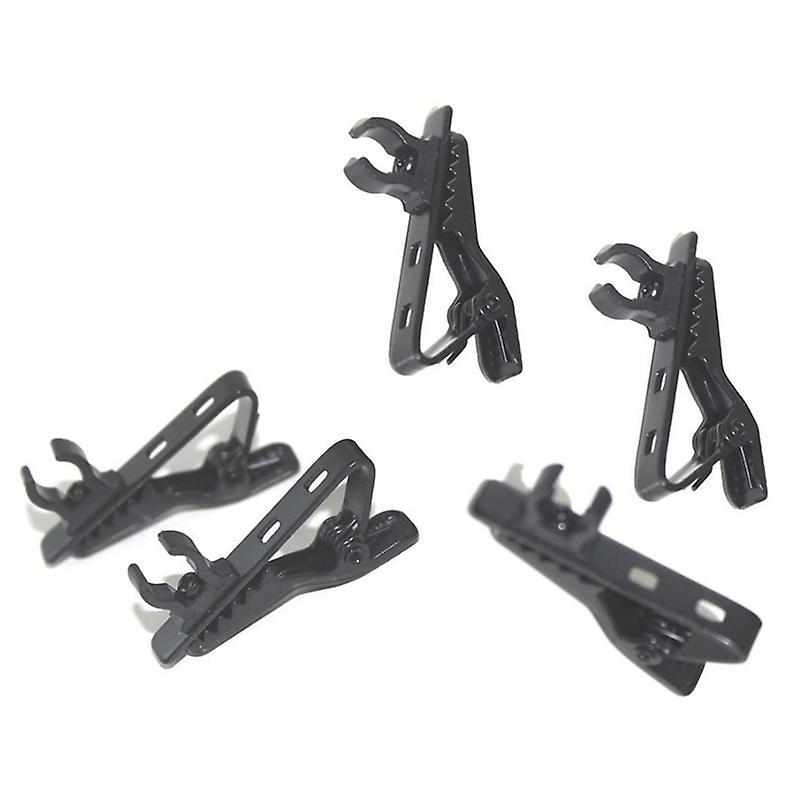 5pcs Microphone Iron Clip Tie C-type Mic Lapel Microphone Accessories