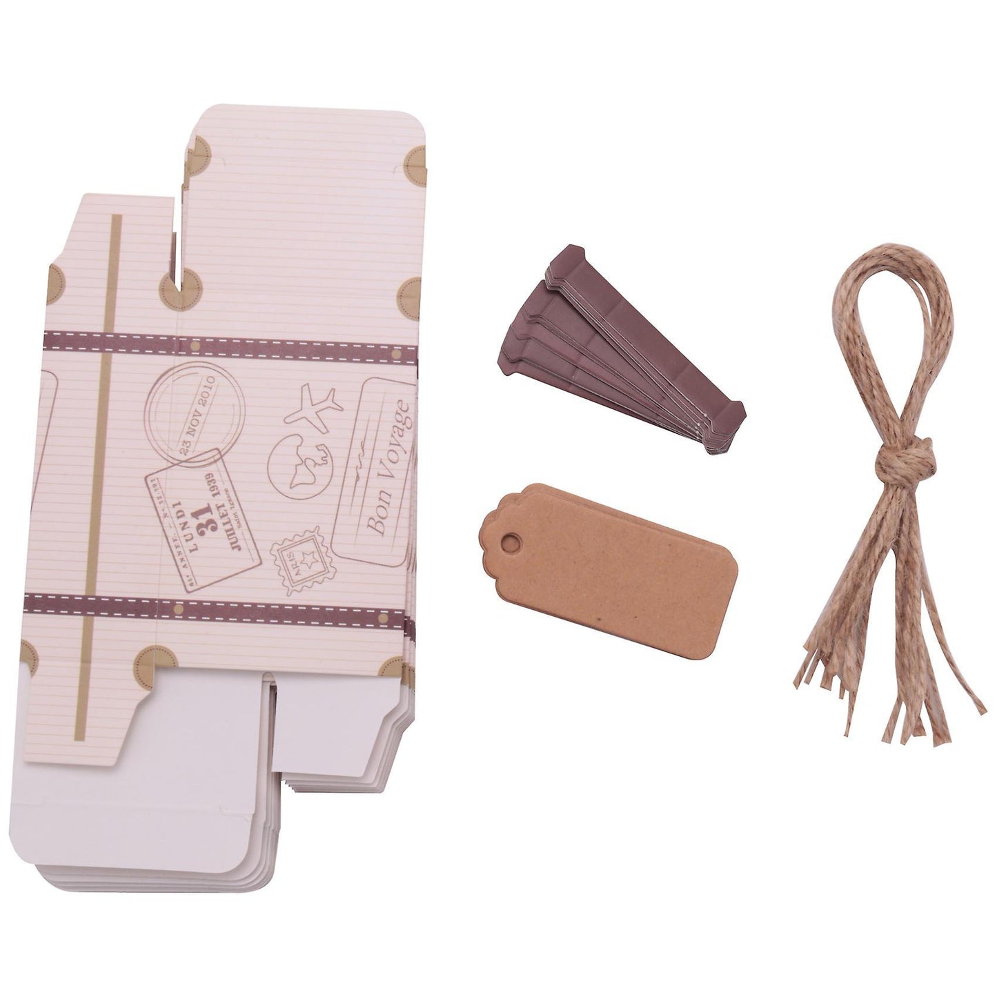 10 Sets Creative Mini Suitcase Design Candy Box Packaging Carton