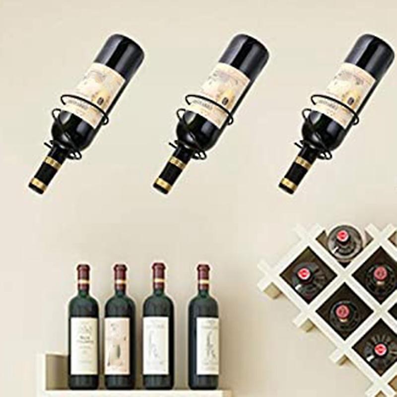 3 Pack Metal Wine Rack Wall Mounted -decor Mounting Screws & Anchors