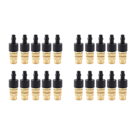 20 Pcs Adjustable Misting Nozzle for Gardening Sprinkler Sprayer