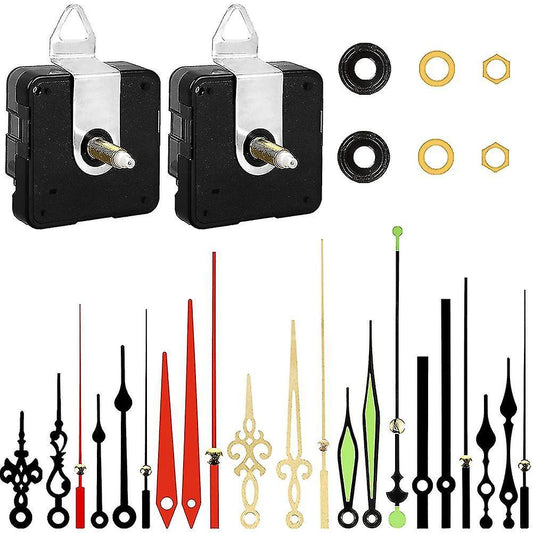 2pcs Quartz Clock Movement Replacement Kit for Diy Shaft Lengths 22mm