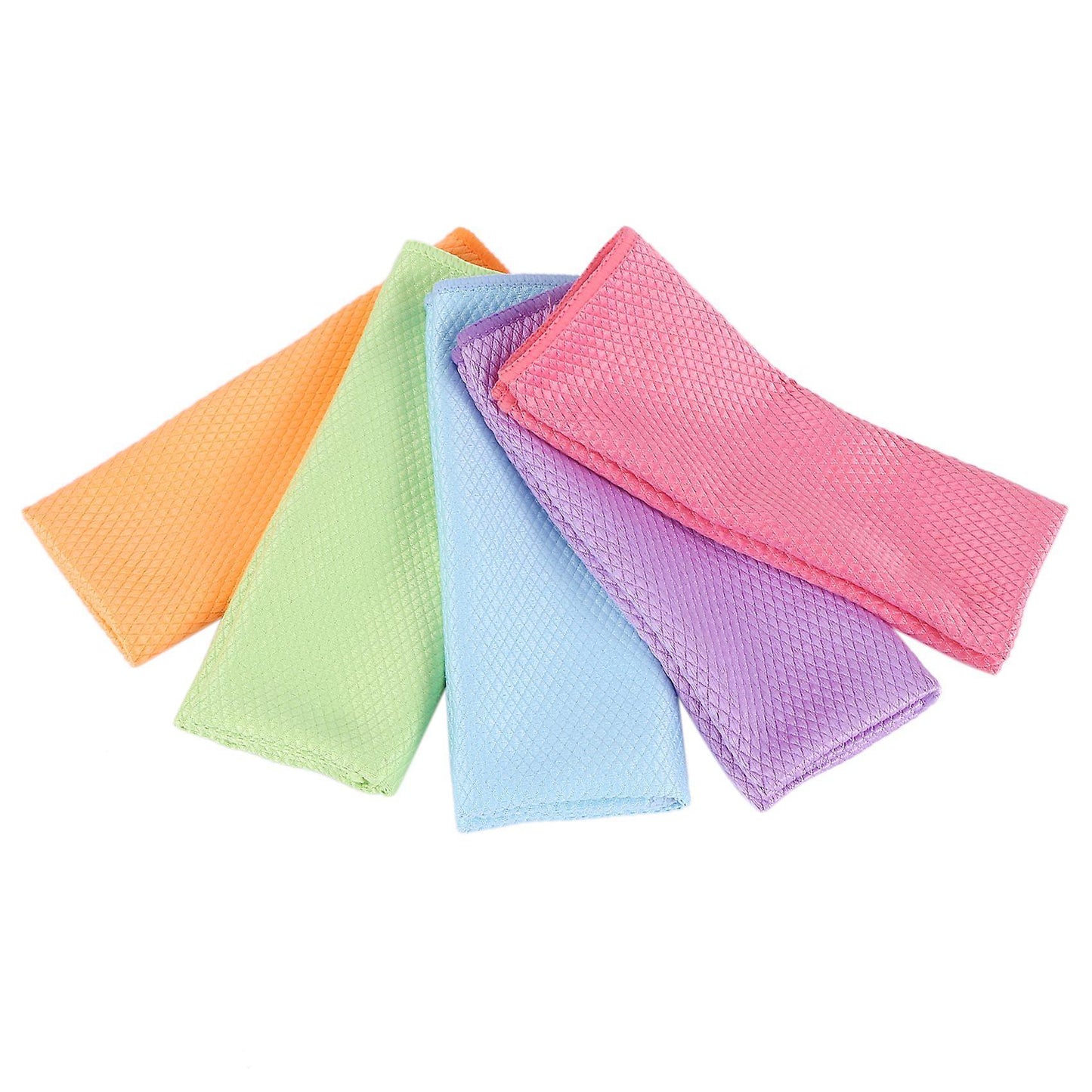5pcs Fish Scale Rags Super Absorbents Microfiber Reusable 30x40cm