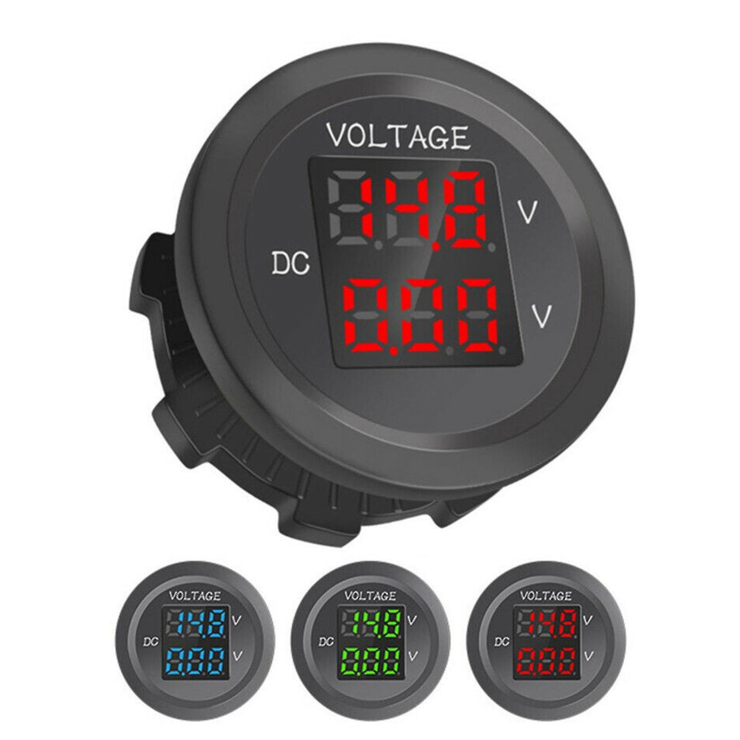 Red Light 12v-24v Car Led Display Digital Dual Voltage Tester