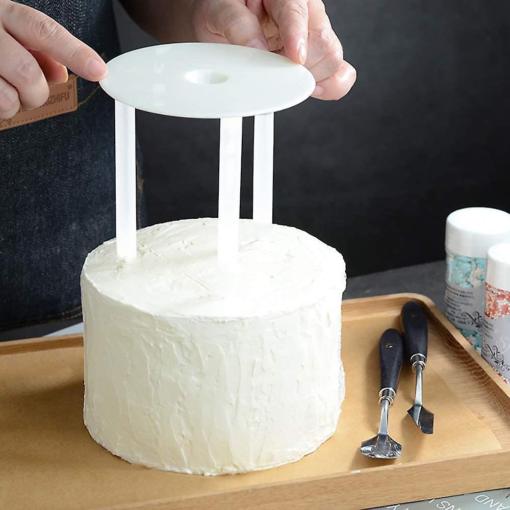 50 Pieces Plastic White Cake Rods(0.4 Inch Diameter 9.5 Inch Length)