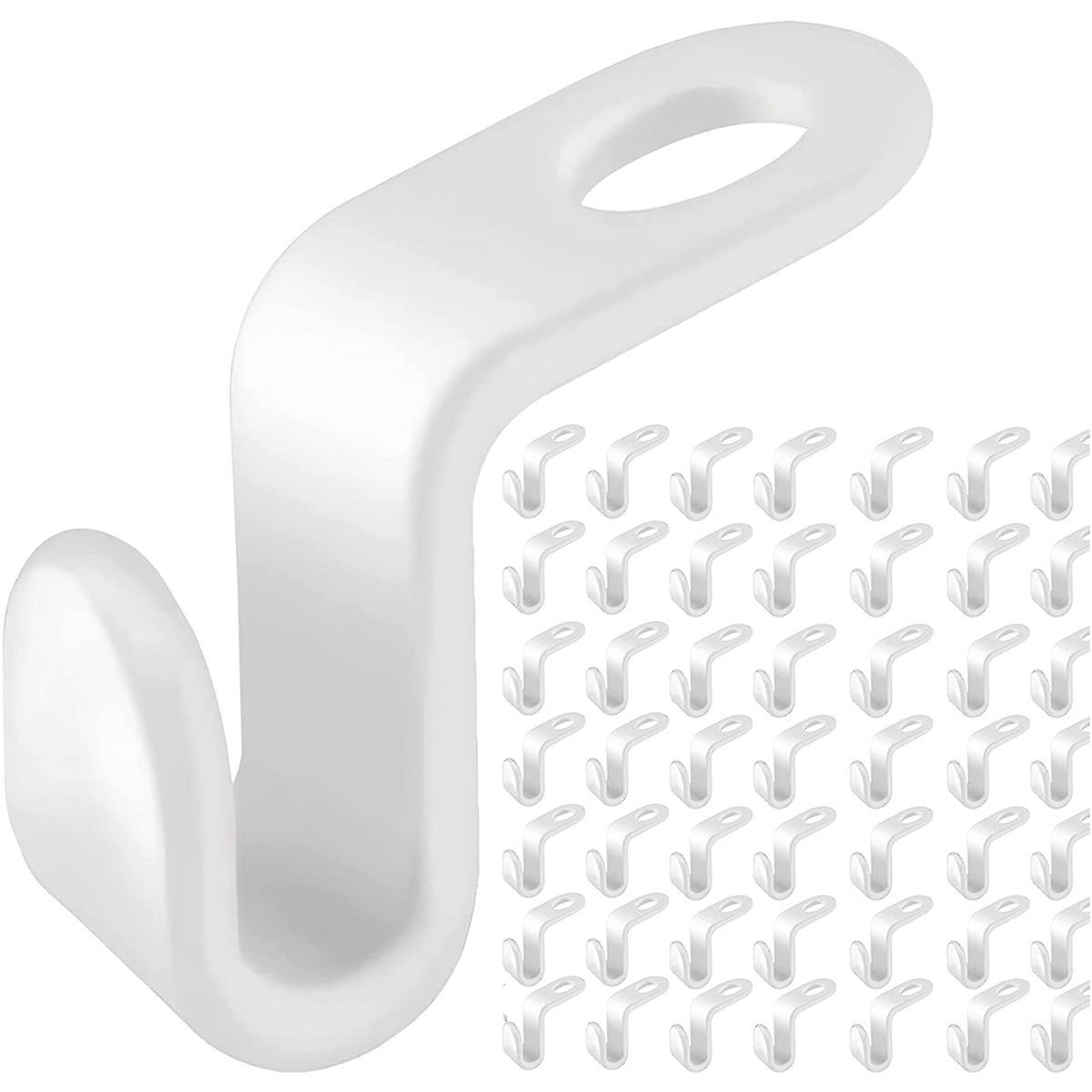 50 Plastic Hooks Stacking Hooks for Heavy-duty Clothes Closets