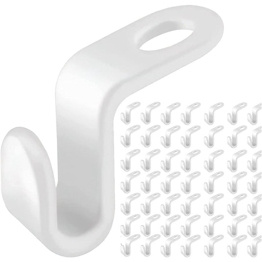 50 Plastic Hooks Stacking Hooks for Heavy-duty Clothes Closets
