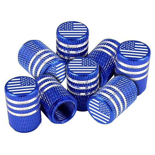 8pcs Bike Tire Valve Stem Caps Premium Tire Valve Caps Blue